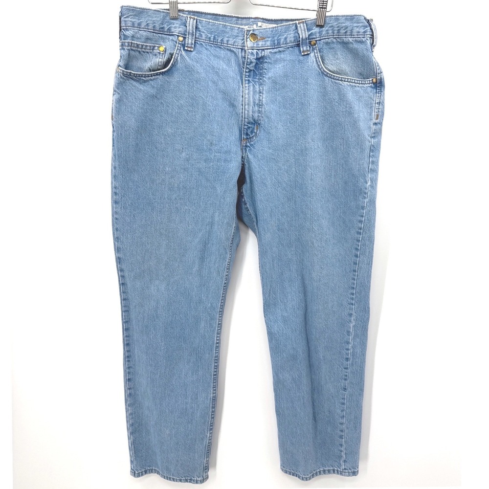 Carhartt Jeans 40x32 Blue Relaxed Fit Straight Leg Denim Workwear Distressed
